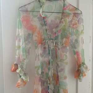 Vintage Mirror Palais Whimsical Renaissance Cover Up